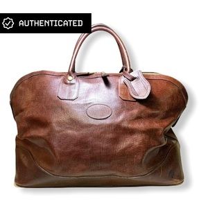 Vintage Mulberry Roger Saul Leather Large Weekend Bag